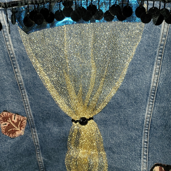 EUC Vntg Road Rags Cropped Denim Jean Jacket - Picture 7 of 16